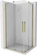 Mexen Velar Duo stumdoma dušo kabina 90 x 80 cm, Skaidrus, auksinė - 871-090-080-02-50