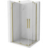 Mexen Velar Duo stumdomoji dušo kabina 100 x 90 cm, permatoma, aukso spalvos - 871-100-090-02-50