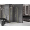 Mexen Velar Duo stumdoma dušo kabina 90 x 90 cm, Skaidrus, šlifuotas auksas - 871-090-090-02-55