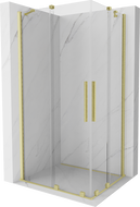 Mexen Velar Duo stumdoma dušo kabina 100 x 90 cm, Skaidrus, šlifuotas auksas - 871-100-090-02-55