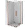 Mexen Velar Duo stumdomas dušo kabina 90 x 90 cm, skaidrus, šepečiu valytas varis - 871-090-090-02-65