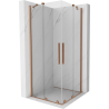 Mexen Velar Duo stumdoma dušo kabina 100 x 100 cm, Skaidrus, varis šlifuotas - 871-100-100-02-65
