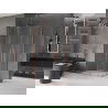 Mexen Velar Duo stumdoma dušo kabina 90 x 80 cm, Skaidrus, varis šlifuotas - 871-090-080-02-65