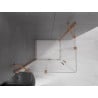 Mexen Velar Duo stumdomas dušo kabina 90 x 80 cm, skaidri, šlifuotas varis - 871-090-080-02-65