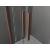 Mexen Velar Duo stumdoma dušo kabina 100 x 90 cm, Skaidrus, varis šlifuotas - 871-100-090-02-65