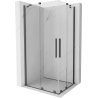 Mexen Velar Duo stumdoma dušo kabina 90 x 80 cm, Skaidrus, gun gray šlifuotas - 871-090-080-02-66