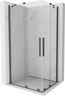 Mexen Velar Duo stumdoma dušo kabina 100 x 90 cm, Skaidrus, gun gray šlifuotas - 871-100-090-02-66