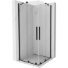 Mexen Velar Dviguba stumdomoji dušo kabina 80 x 80 cm, skaidri, juoda - 871-080-080-02-70