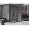 Mexen Velar Duo slankiojanti dušo kabina 80 x 80 cm, skaidri, juoda - 871-080-080-02-70