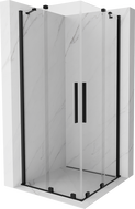 Mexen Velar Dviguba stumdomoji dušo kabina 90 x 90 cm, skaidri, juoda - 871-090-090-02-70