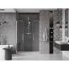 Mexen Velar Duo stumdomos dušo durys 140 cm, permatomos, chromas - 871-140-000-02-01