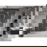 Mexen Velar Duo stumdomos dušo durys 140 cm, Skaidrus, Baltas - 871-140-000-02-20