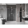 Mexen Velar Dvigubos stumdomos dušo durys 160 cm, skaidrios, baltos - 871-160-000-02-20