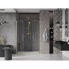 Mexen Velar Duo slankiojančios dušo durys 140 cm, skaidrios, šlifuoto aukso - 871-140-000-02-55
