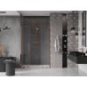 Mexen Velar Duo stumdomos dušo durys 160 cm, Skaidrus, Rožinio aukso - 871-160-000-02-60