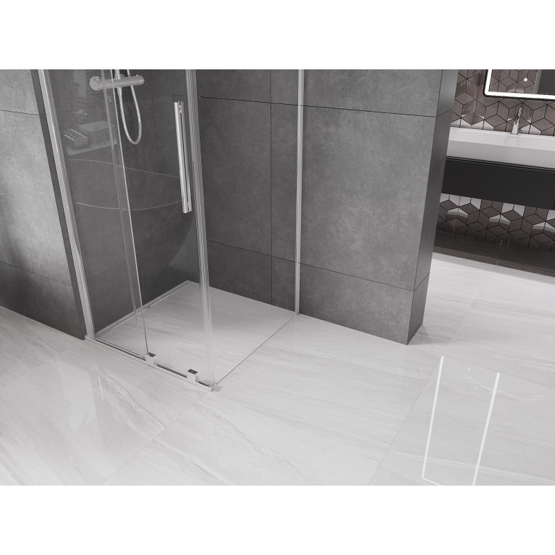 Mexen Velar stumdoma dušo kabina 90 x 90 cm, skaidri, chromo spalvos - 871-090-090-01-01