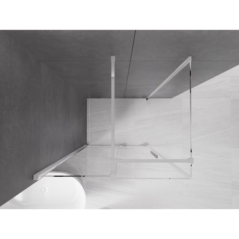 Mexen Velar stumdomasis dušo kabinas 140 x 90 cm, skaidrus, chromuotas - 871-140-090-01-01