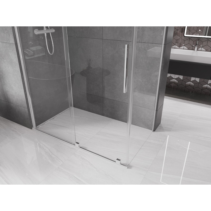 Mexen Velar 150 x 75 cm stumdomosios dušo kabinos, permatomas, chromas - 871-150-075-01-01
