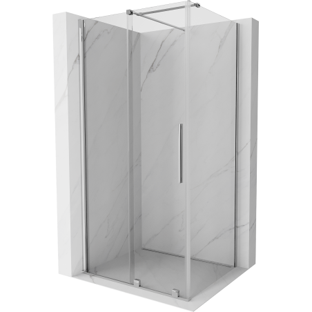 Mexen Velar 90 x 75 cm stumdomos dušo kabina, permatomas, chromas - 871-090-075-01-01