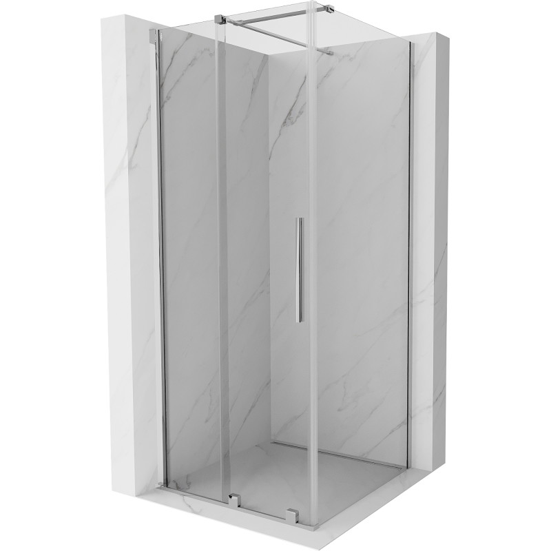 Mexen Velar stumetrinė slankiojama dušo kabina, skaidri, chromuota - 871-100-100-01-01
