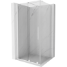 Mexen Velar slankiojančios dušo durys 100 x 110 cm, permatomos, baltos - 871-100-110-01-20