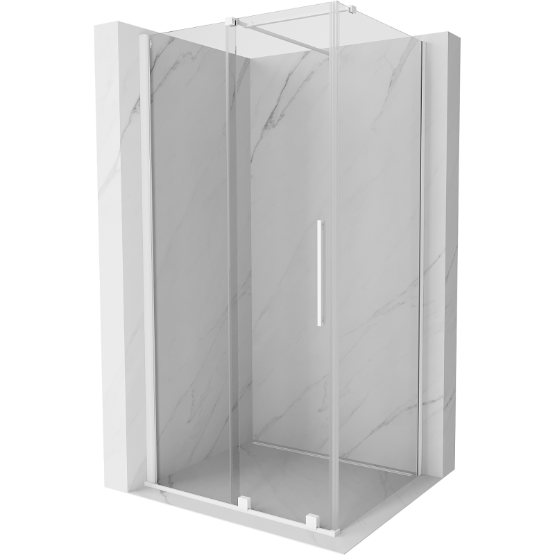 Mexen Velar stumdomas dušo kabinas 120 x 80 cm, permatomas, baltas - 871-120-080-01-20