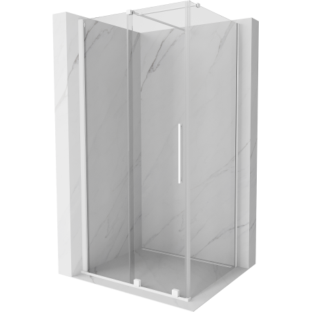 Mexen Velar stumdomas dušo kabinas 120 x 80 cm, permatomas, baltas - 871-120-080-01-20