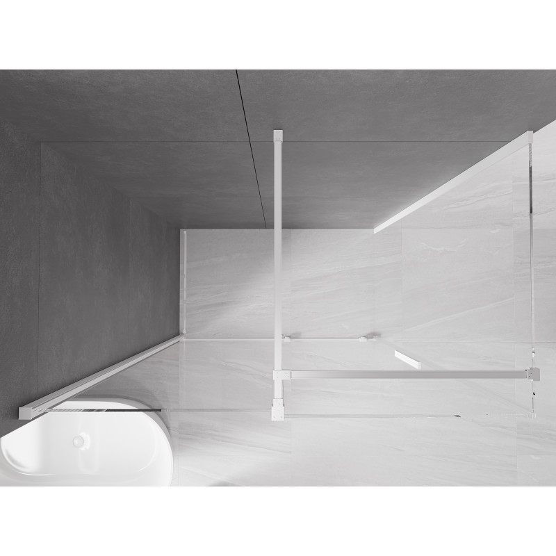 Mexen Velar stumdomas dušo kabina 150 x 75 cm, skaidri, balta - 871-150-075-01-20