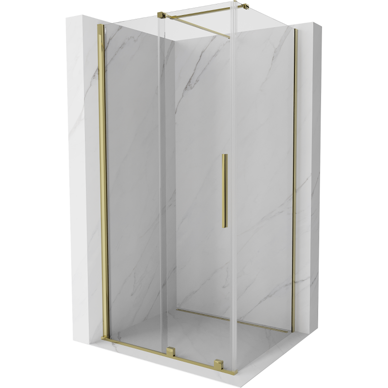 Mexen Velar stumdomas dušo kabinas 120 x 75 cm, skaidrus, auksinis - 871-120-075-01-50