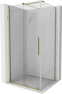 Mexen Velar stumdoma dušo kabina 140 x 90 cm, Skaidrus, auksinė - 871-140-090-01-50