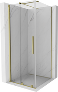 Mexen Velar stumdoma dušo kabina 100 x 100 cm, skaidri, auksinė - 871-100-100-01-50