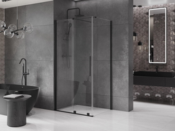 Mexen Velar stumdomas dušo kabina 130 x 90 cm, skaidri, juoda - 871-130-090-01-70