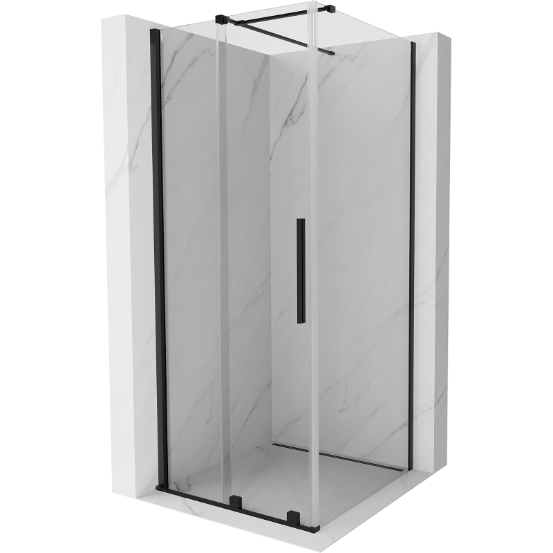 Mexen Velar stumdomos dušo kabinos 90 x 90 cm, skaidrios, juodos - 871-090-090-01-70