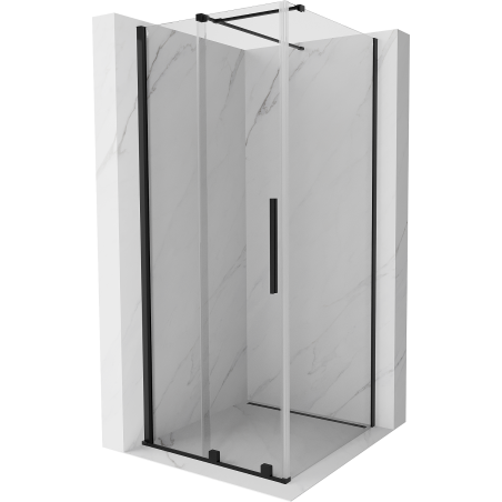 Mexen Velar stumdomos dušo kabinos 90 x 90 cm, skaidrios, juodos - 871-090-090-01-70