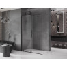 Mexen Velar stumdoma dušo kabina 140 x 80 cm, permatoma, juoda - 871-140-080-01-70