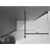 Mexen Velar stiklinė dušo kabina 150 x 70 cm, skaidri, juoda - 871-150-070-01-70