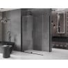 Mexen Velar slankiojanti dušo kabina 160 x 80 cm, permatoma, juoda - 871-160-080-01-70