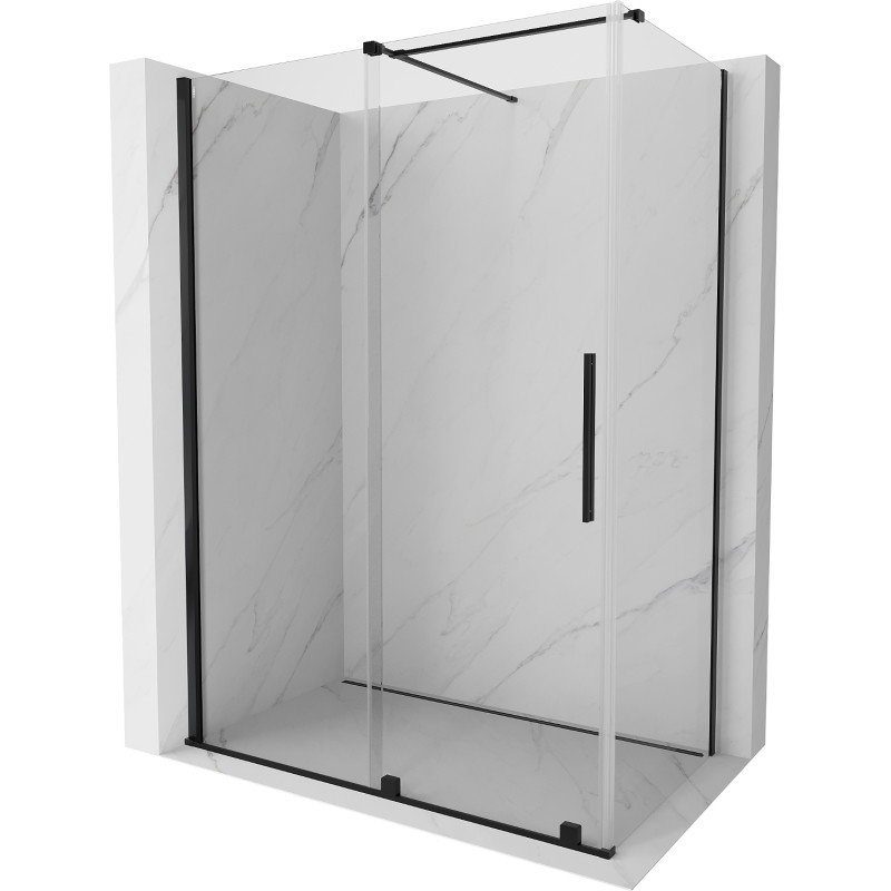 Mexen Velar stumdomas dušo kabina 160 x 85 cm, skaidri, juoda - 871-160-085-01-70