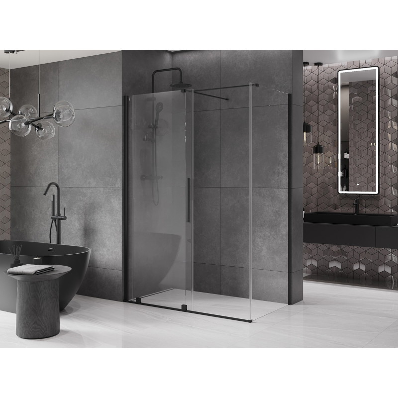 Mexen Velar stumdomas dušo kabina 160 x 85 cm, skaidri, juoda - 871-160-085-01-70
