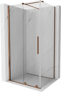 Mexen Velar stumdančios dušo kabinos 110 x 75 cm, skaidrios, rožinio aukso - 871-110-075-01-60