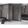 Mexen Velar stumdomas dušo kabinas 140 x 90 cm, skaidrus, rožinis auksas - 871-140-090-01-60