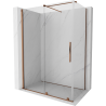 Mexen Velar stumdomasis dušo kabinas 130 x 75 cm, permatomas, rožinis auksas - 871-130-075-01-60