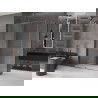Mexen Velar stumdoma dušo kabina 140 x 75 cm, Skaidrus, Rožinio aukso - 871-140-075-01-60