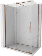 Mexen Velar stumdomo dušo kabina 140 x 85 cm, skaidri, rožinio aukso - 871-140-085-01-60