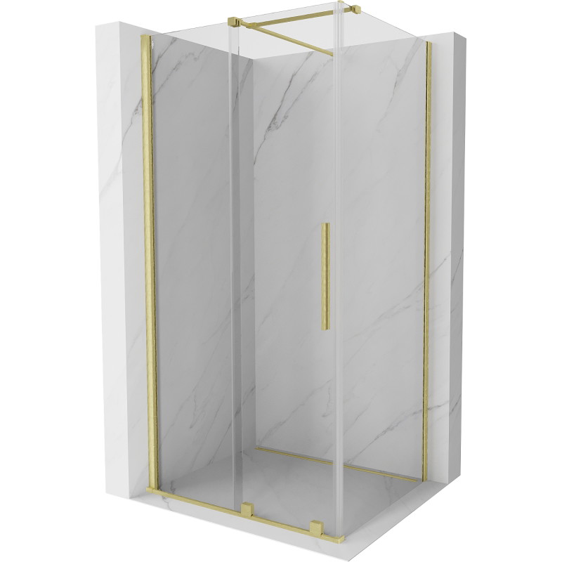 Mexen Velar 120 x 70 cm stumdomas dušo kabinas, skaidri, šlifuota auksinė - 871-120-070-01-55