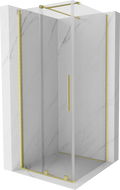 Mexen Velar stumdomos dušo kabina 90 x 90 cm, permatoma, auksinė šlifuota - 871-090-090-01-55