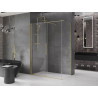 Mexen Velar 160 x 75 cm stumdomosios dušo kabinos, skaidrios, auksinės šlifuotos - 871-160-075-01-55