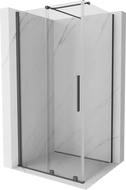 Mexen Velar stumdoma dušo kabina 100 x 80 cm, Skaidrus, gun gray šlifuotas - 871-100-080-01-66