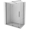 Mexen Velar stumdomos dušo kabinos 150 x 80 cm, permatomas, gun gray šlifuotas - 871-150-080-01-66