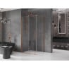 Mexen Velar stumdomas dušo kabinas, 140 x 100 cm, skaidrus, šlifuotas varis - 871-140-100-01-65